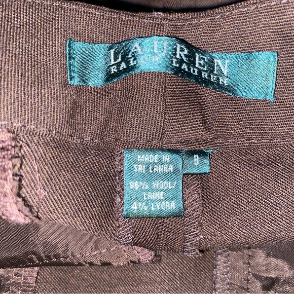 Ralph Lauren Womens Dress Pants Slacks Size 8 Brown Solid Wool Lycra Waist‎ 32" - Picture 14 of 14